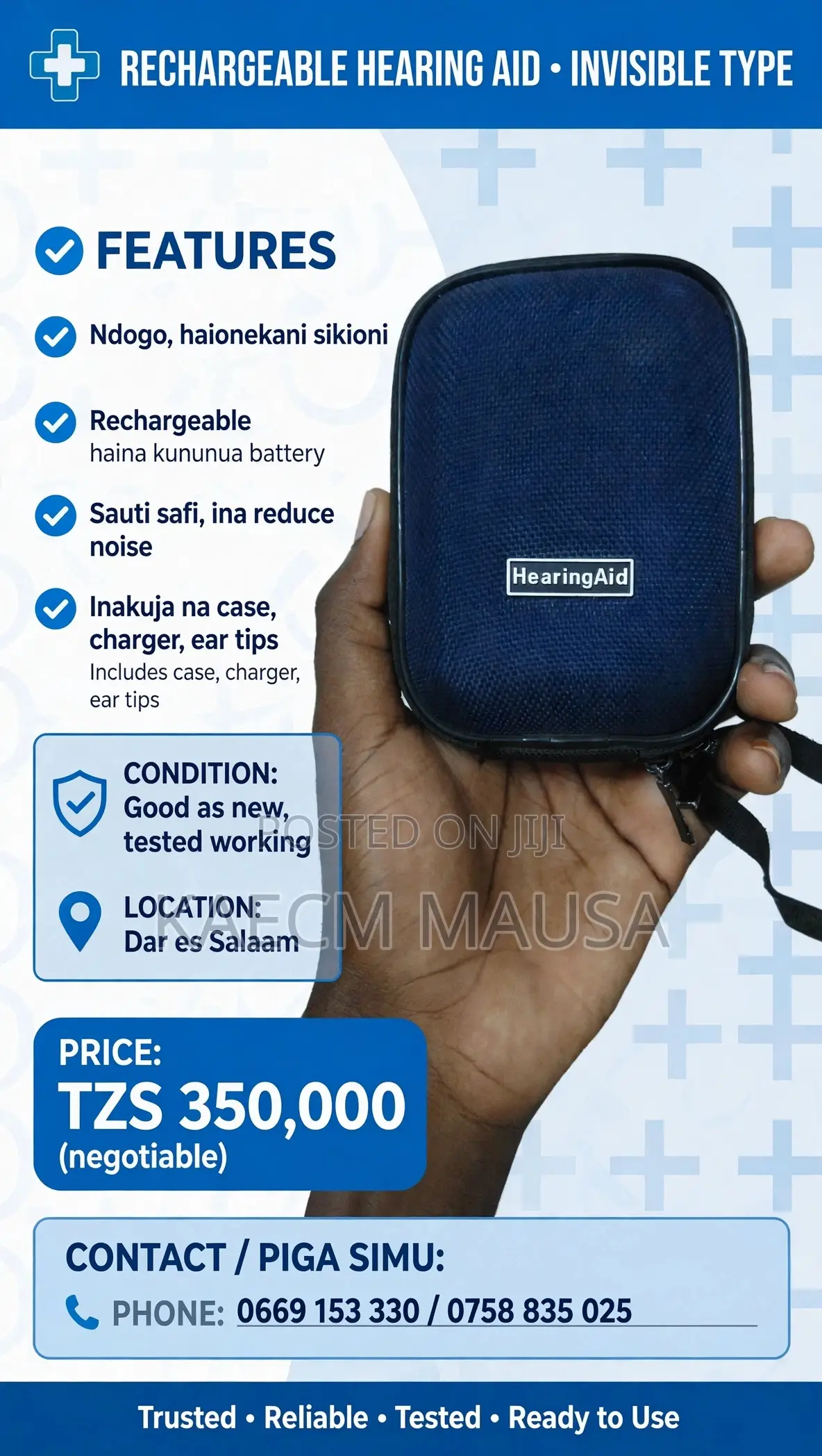 Rechargeable Ear Sound Amplifier >ndogo Haionekani