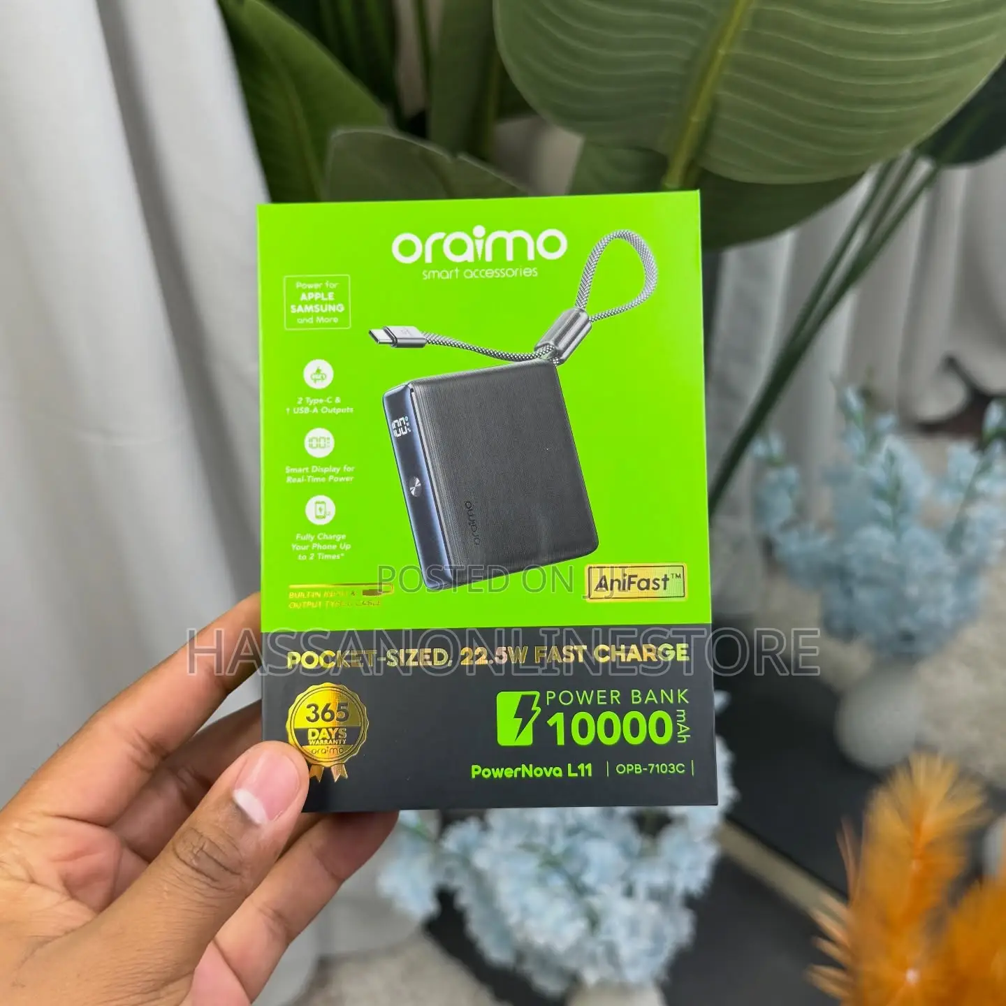 Oraimo Powernova L11 External Battery 10,000 Mah 22.5 W