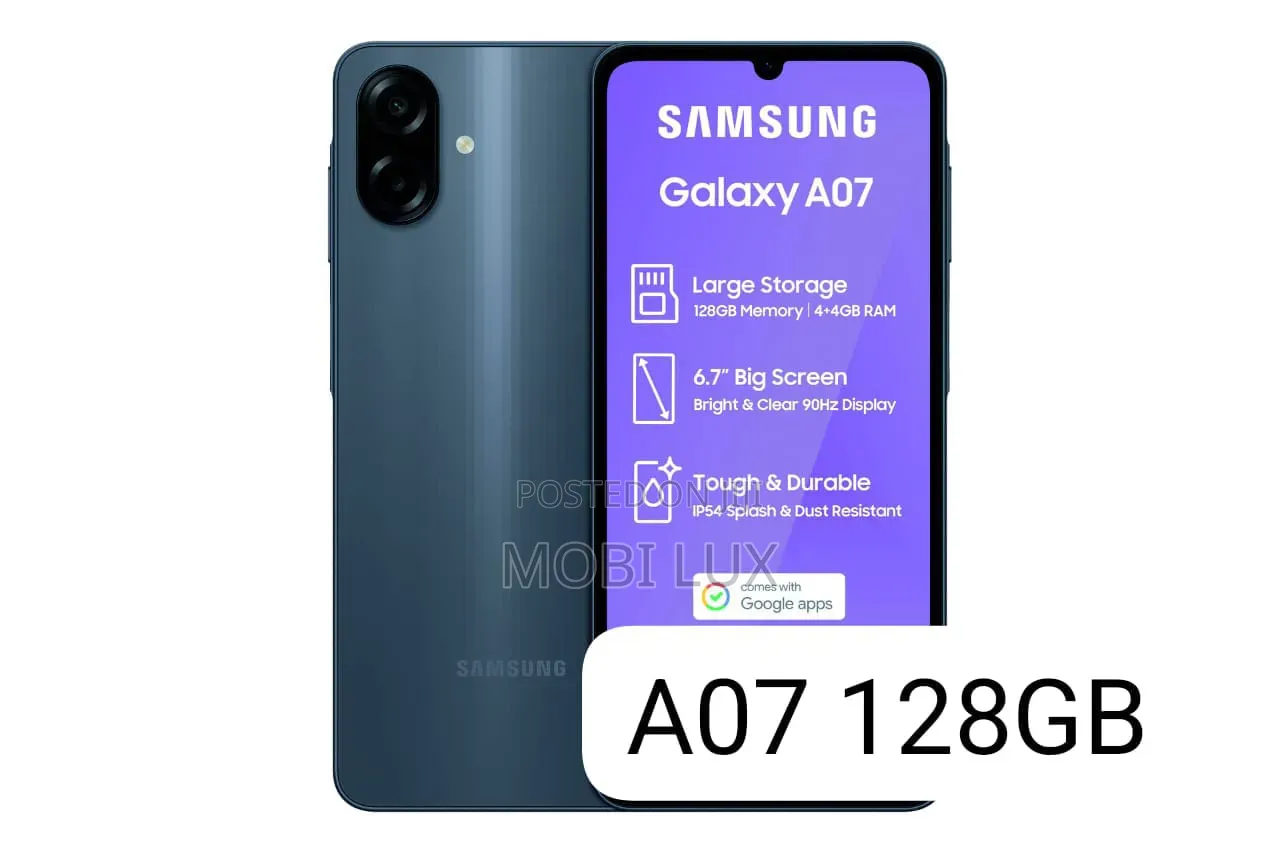 New Samsung Galaxy A07 4G 128 GB Black