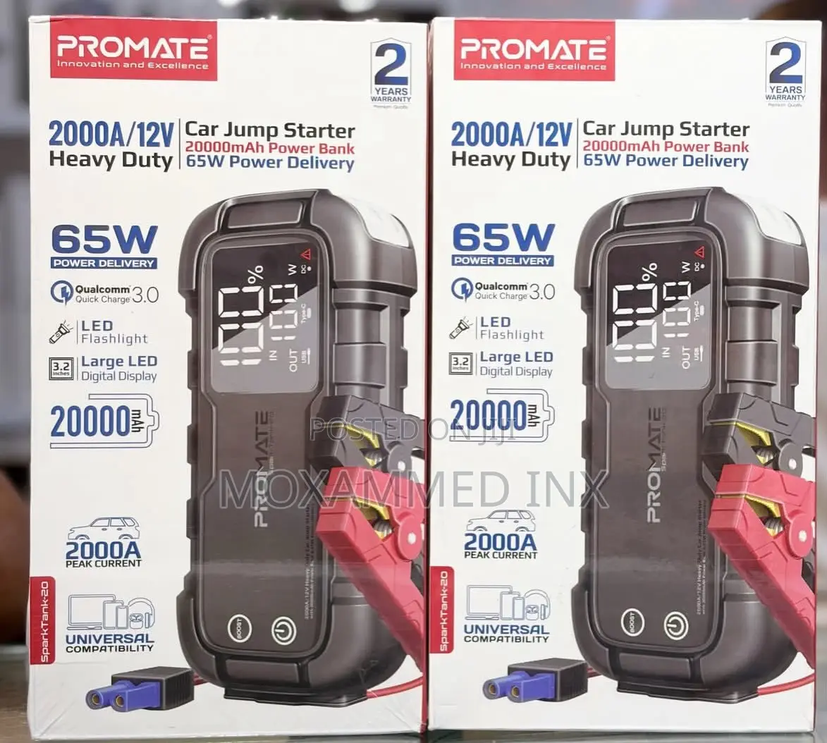 Promate SparkTank-20 Heavy-Duty Car Jump Starter and Power Bank