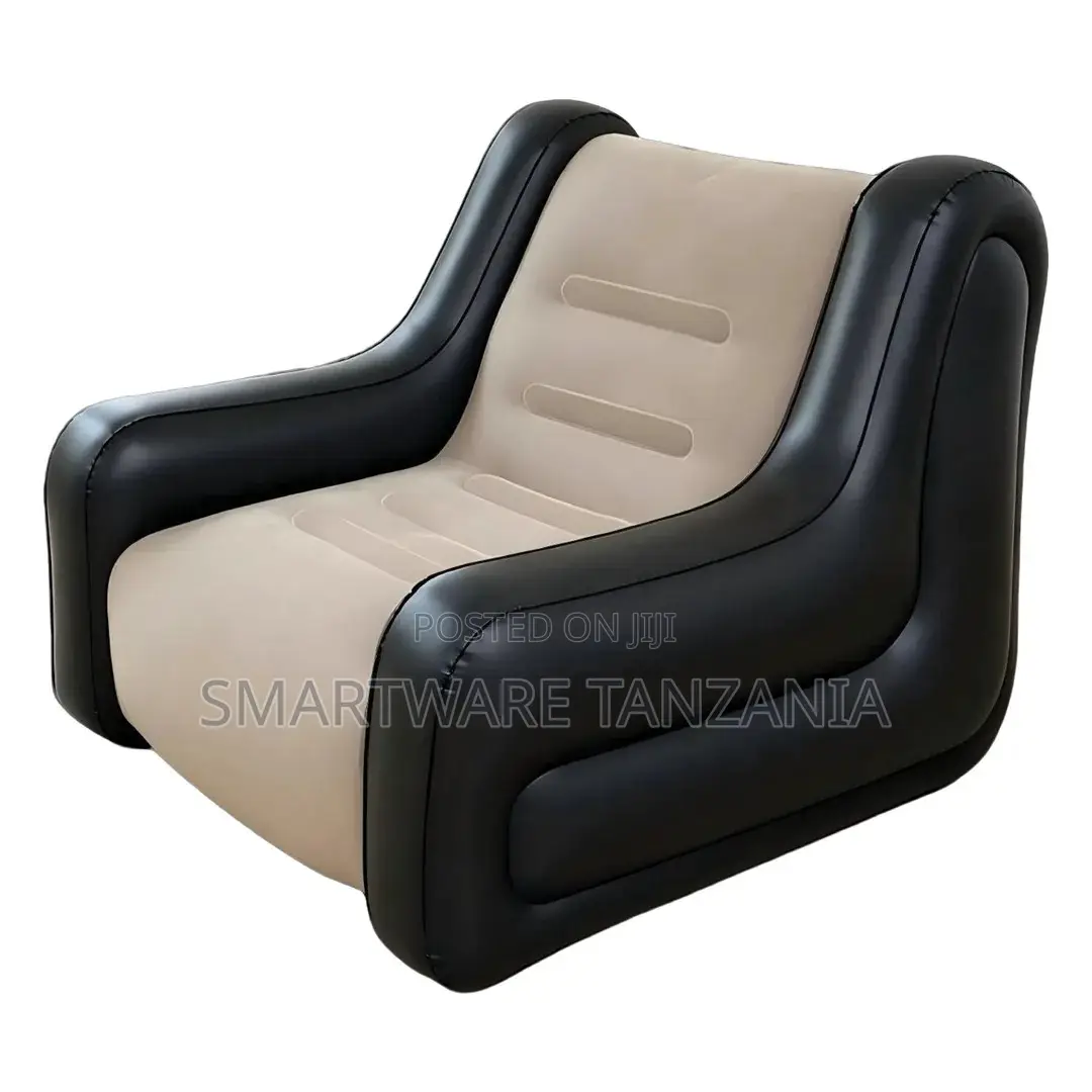 Green Lion Single Seater Inflatable Sofa, PVC & Flocking Material