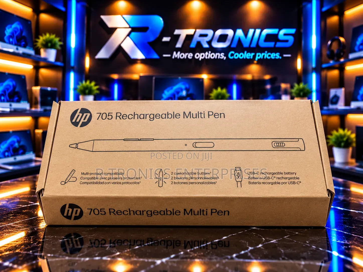 HP 705 Rechargeable Multi Pen | USB-C Charging | Customizable Buttons