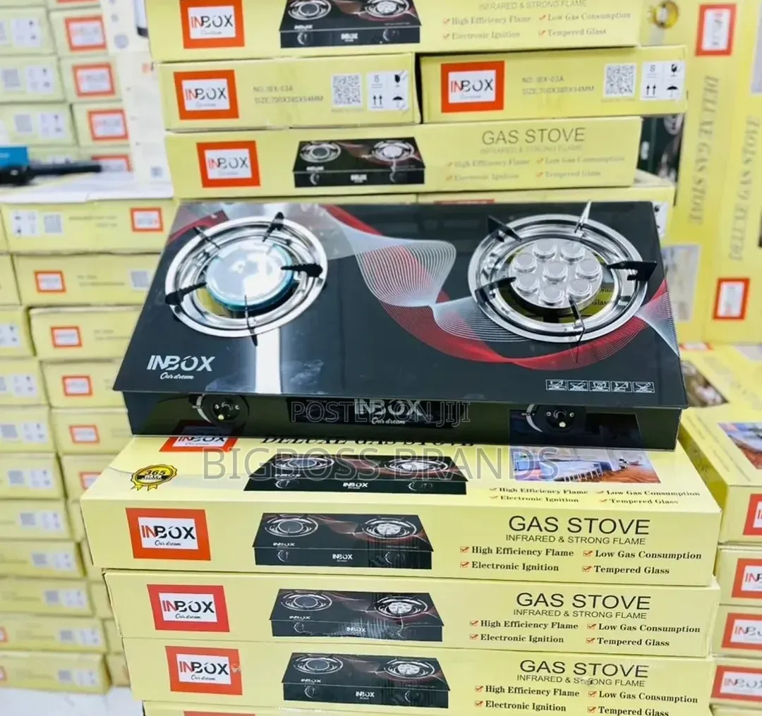 Inbox Deluxe Gas Stove (2-Burner Glass-Top Gas Cooker)