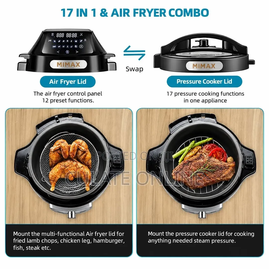 7ltrs Mimax Airfryer Pressure Cooker