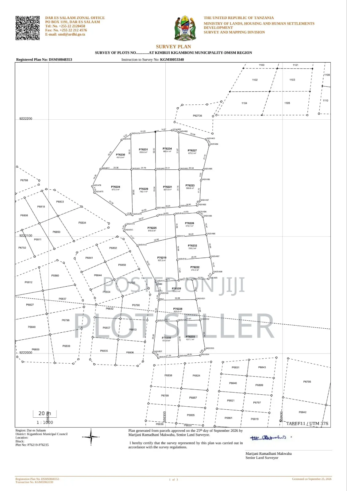 Beachplota for Sale in Kimbiji Kwa Chale (Installments Accepted)