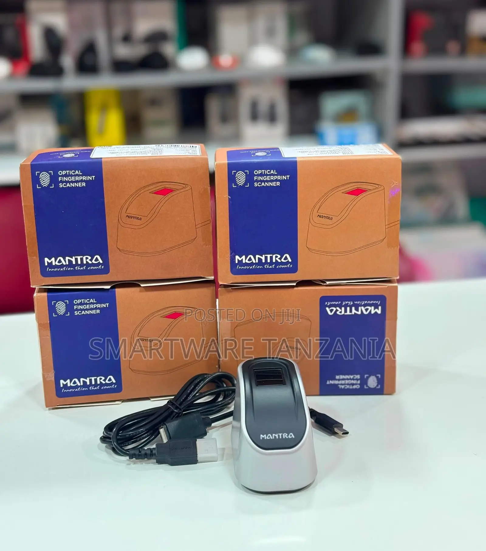 Mantra Optical Fingerprint Scanner With USB Connection, Compact Design