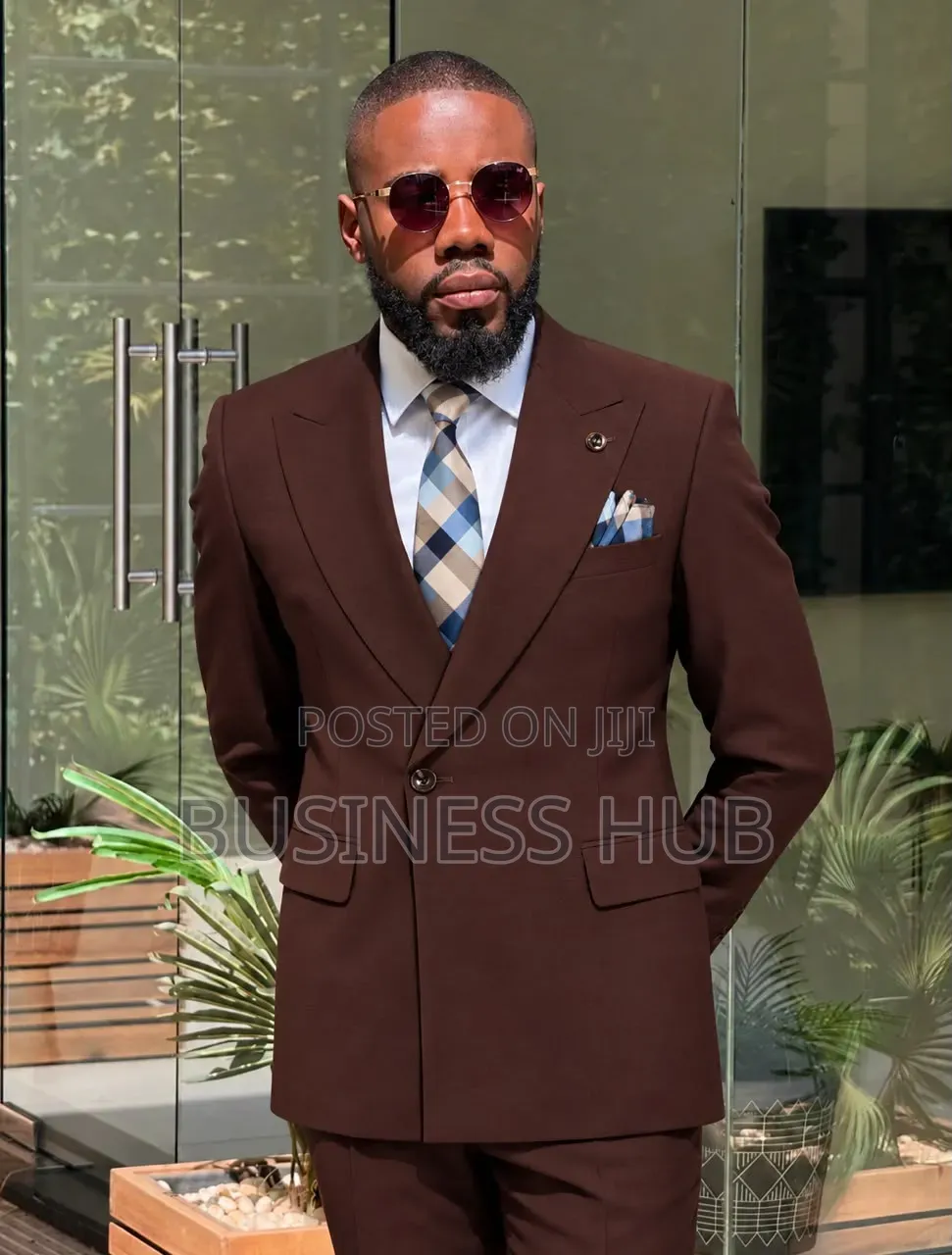 Rangi Ya Kahawia Suti Fashion Original