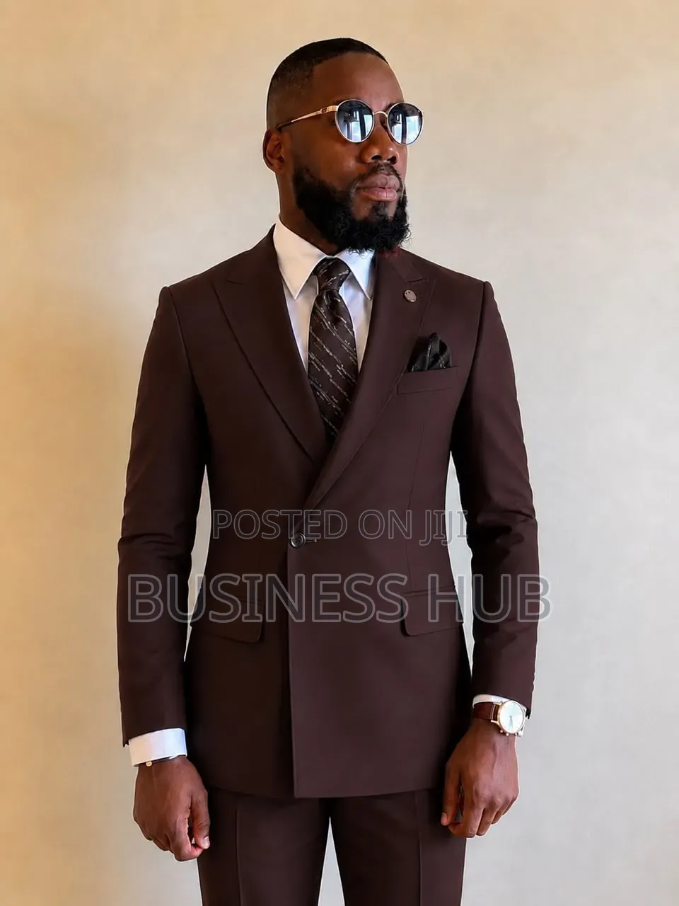 Rangi Ya Kahawia Suti Fashion Original