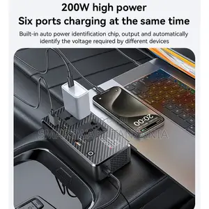 Yesido 200W Car Inverter With 2 AC Outlets 2 USB Ports, Fast Charging