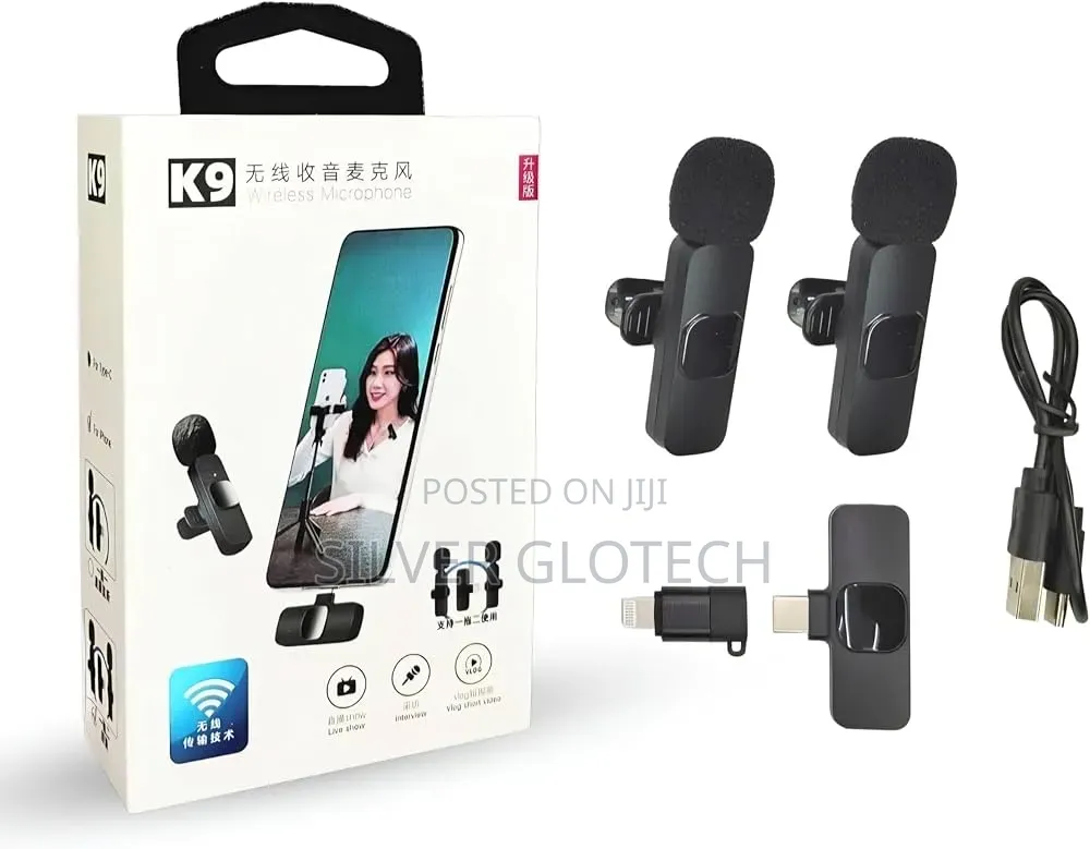 K9 Wireless Microphone ( Mic) for Content Creator and Voice Record