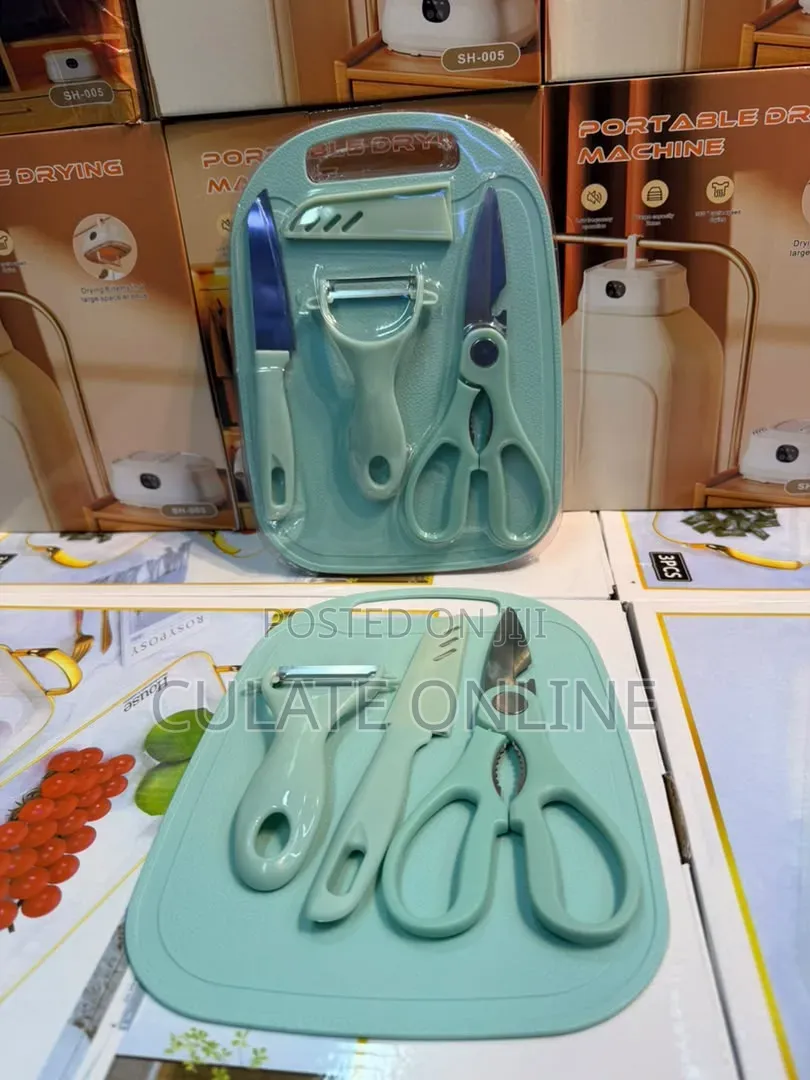 Kisu, Mkasi, Peeler Na Cutting Board