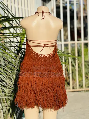 Elegant Handmade Fringe Crochet Dress