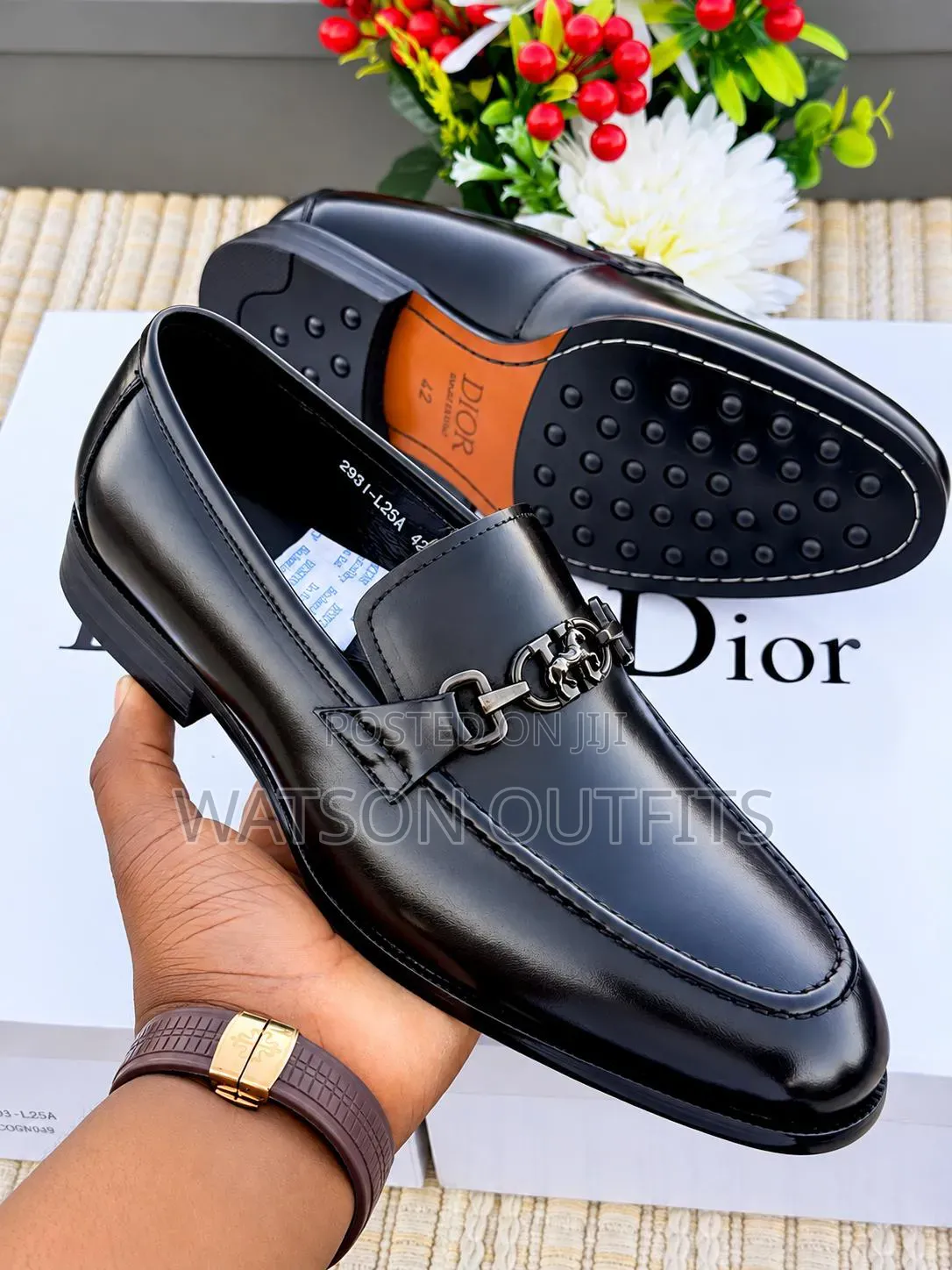 Men's Leather Shoes in Dior Made in Italy Design