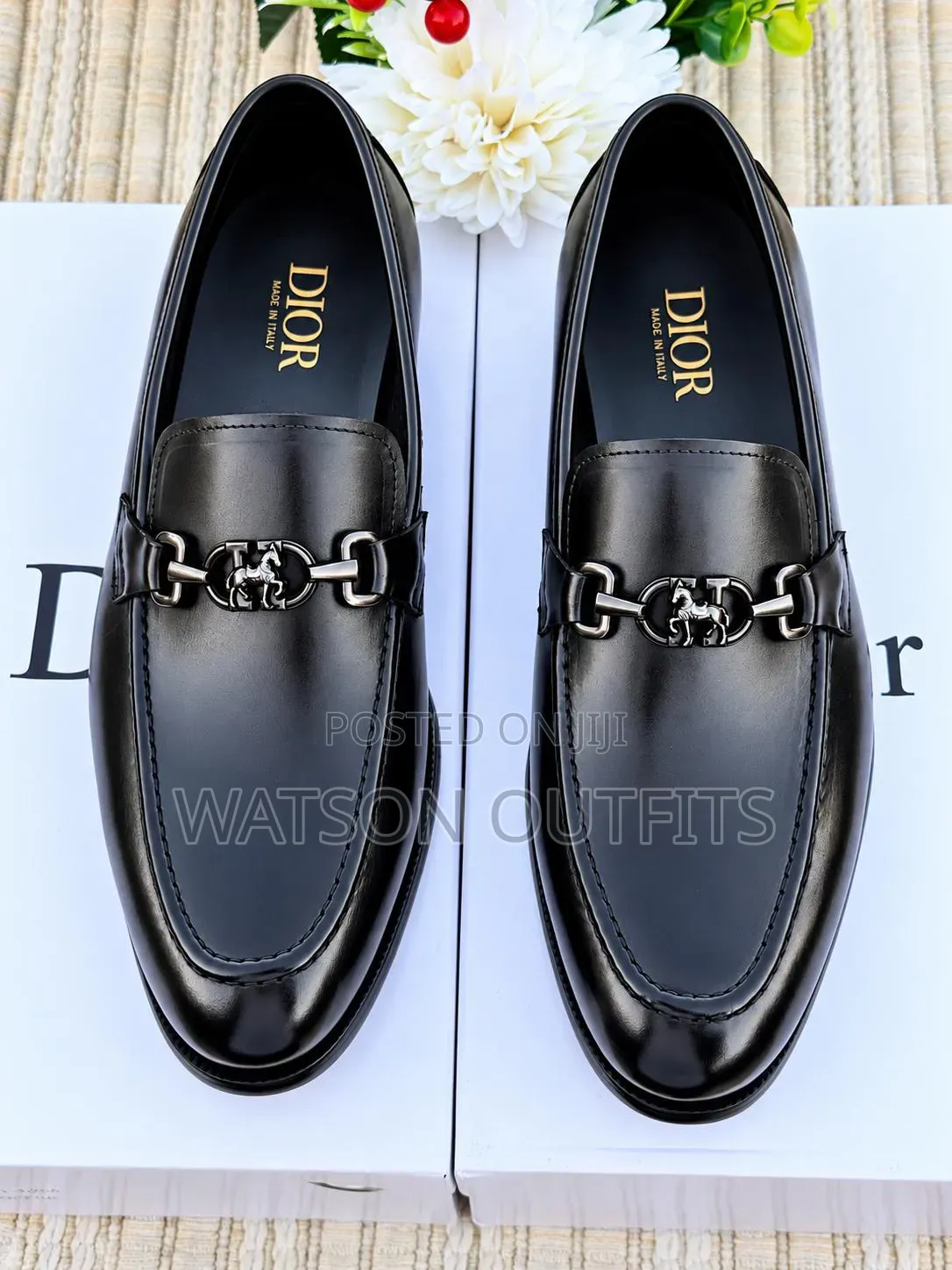 Men's Leather Shoes in Dior Made in Italy Design
