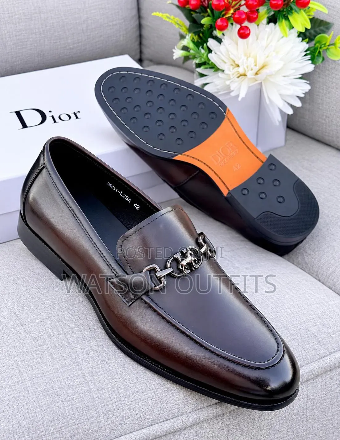 Men's Leather Shoes in Dior Made in Italy Design