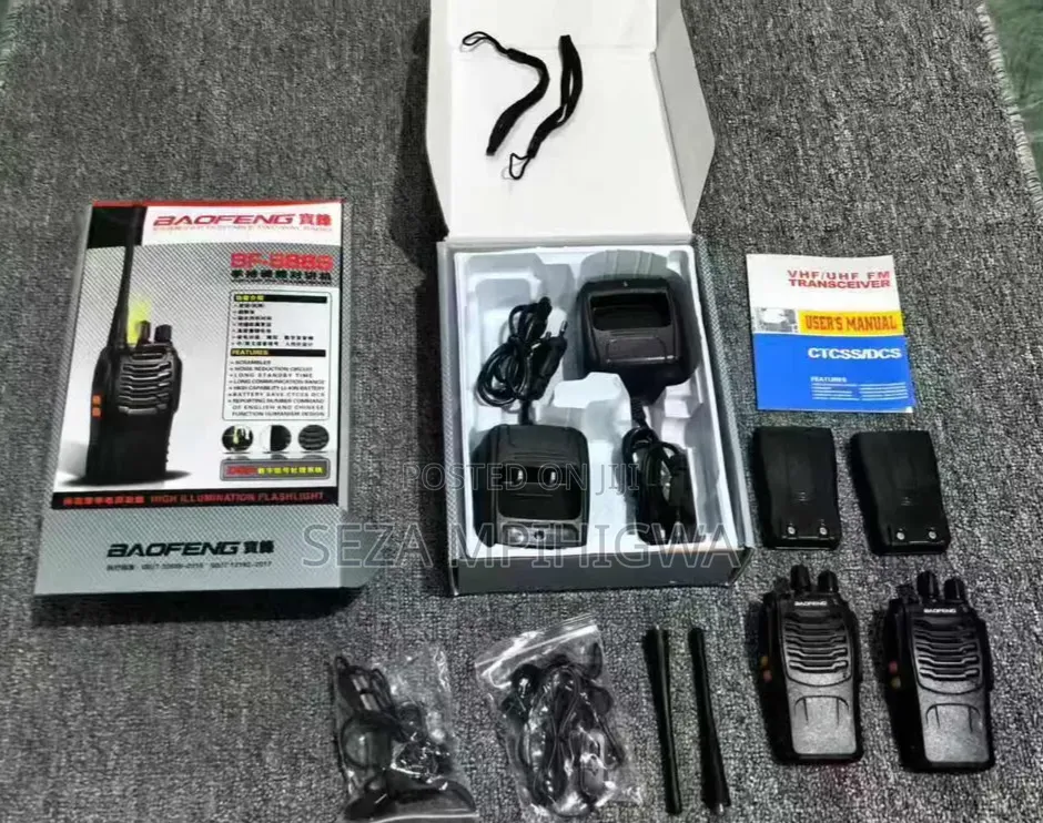 Baofeng BF-888S Two-Way Radio Walkie Talkie Pair (Seti Ya Mbili)