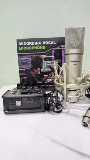 Microphone Condenser and Q12. Sound Card 2way