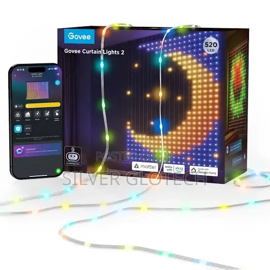 Govee - RGBIC Curtain Lights - Multicolour Decoration Light