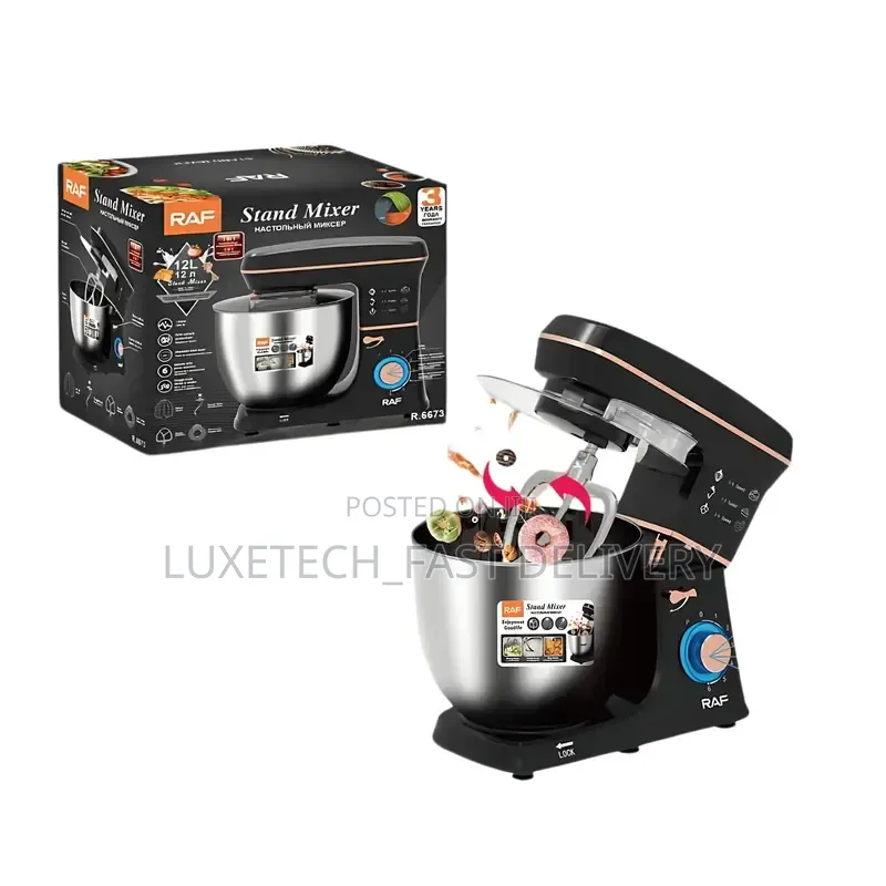 RAF R.6673 1800W Stand Mixer 12 Liters – Heavy Duty Dough Mixer
