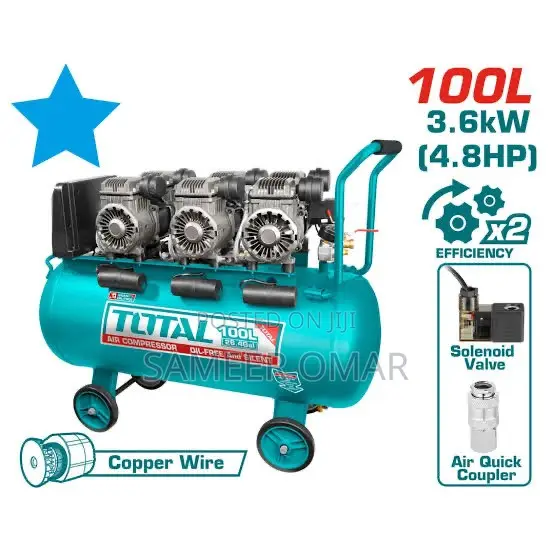 TOTAL TCS– 100L Oil-Free Air Compressor