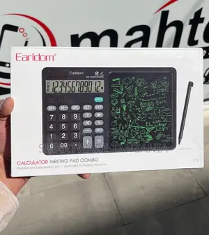 Earldom Calculator-Writing Pad Combo With Dual Power Sources, T10