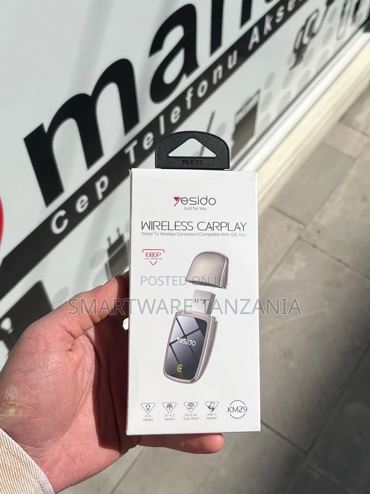 Yesido Wireless CarPlay Adapter for Wired to Wireless Conversion, KM29