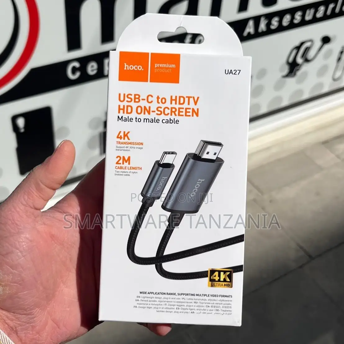 Hoco USB-C to HDMI Male to Male Cable 2M Length, 4K Transmission Speed ...