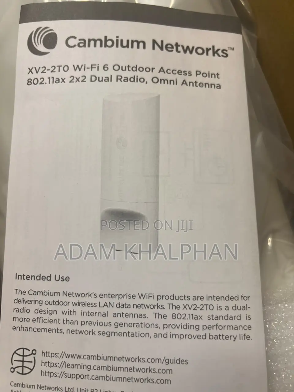 Cambium Xv2 to Access Point