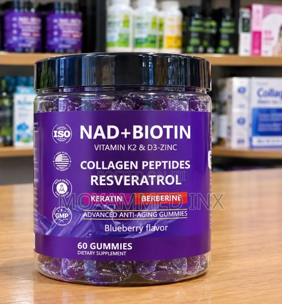 NAD+ Resveratrol & Berberine Gummies With Biotin (An Anti-Aging