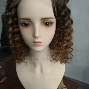 Middle Part Light Brown Gradient African Curly Hair
