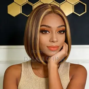 Ombre Short Straight Hair Wig