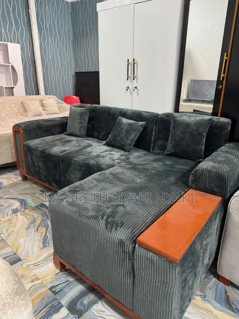 Sofa Seti Shape L – Fiber Mpya Kabisa!