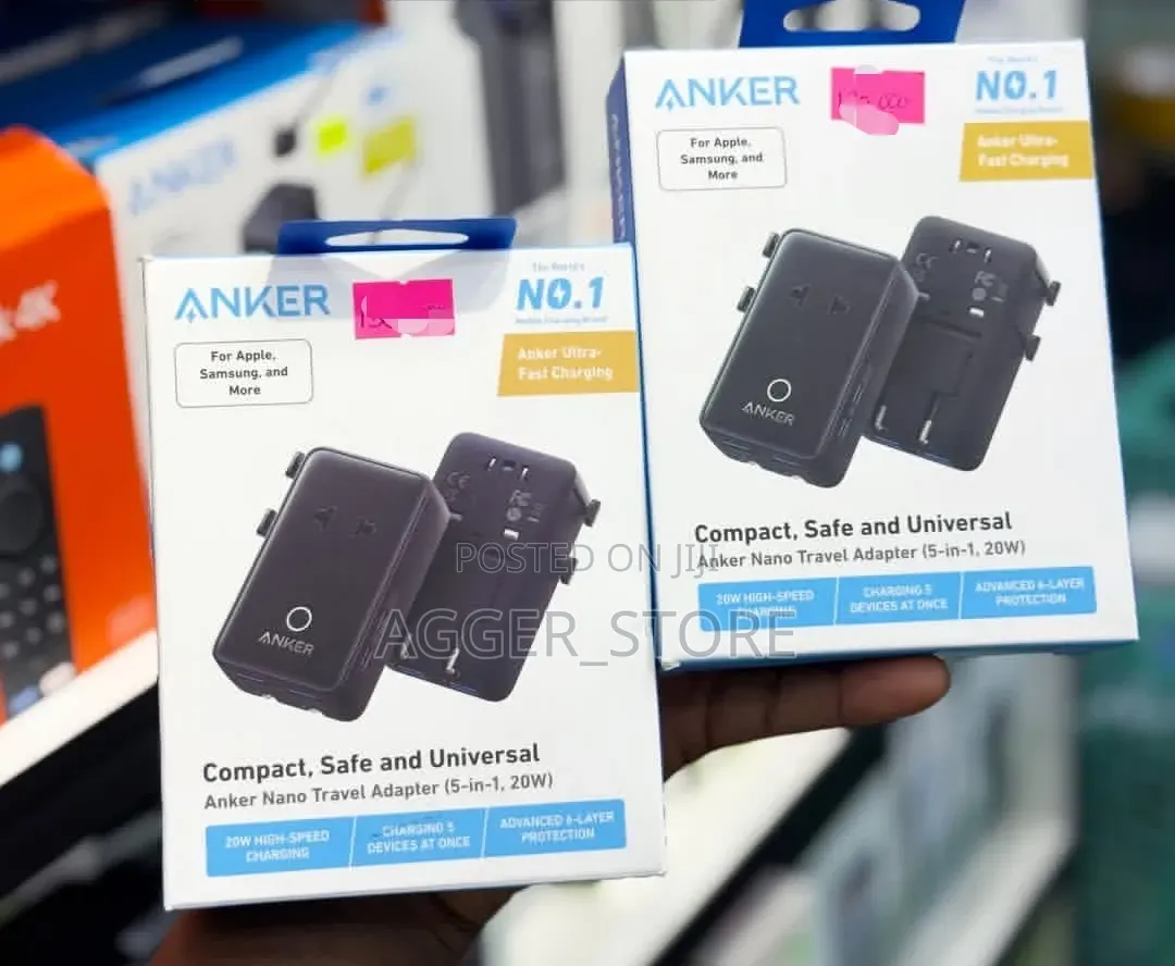 Anker Nano Travel Adapter (5-in-1, 20W) Universal