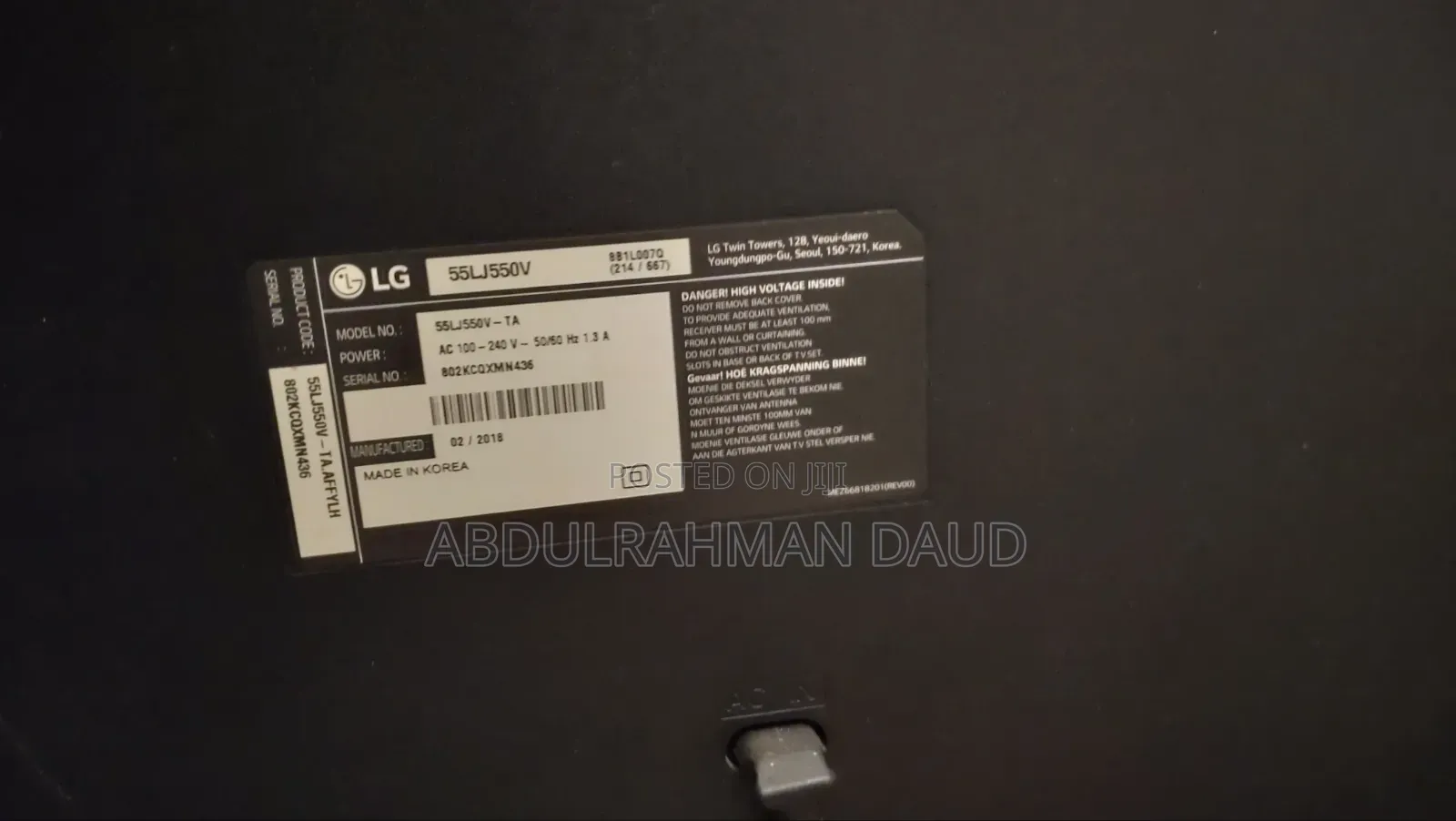 LG smart Tv 55"