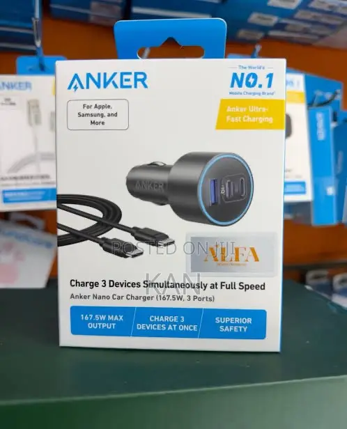Car Charger by Anker 167.5w