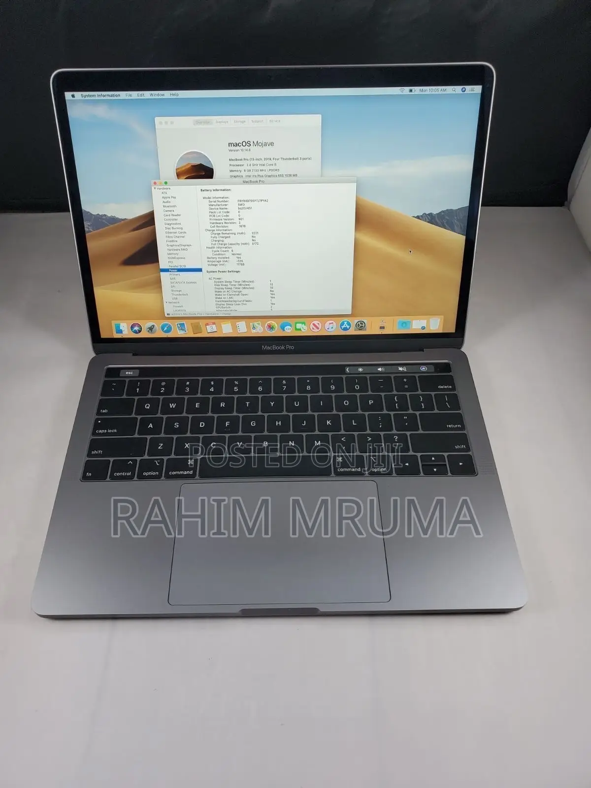 Laptop Apple MacBook Pro 2019 16GB Intel Core i5 SSD 512GB