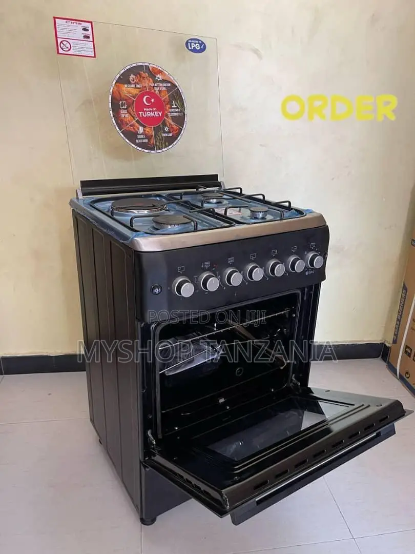 SPJ Cooker 60x60cm, 3 Gas Burners, 1 Electric Plate