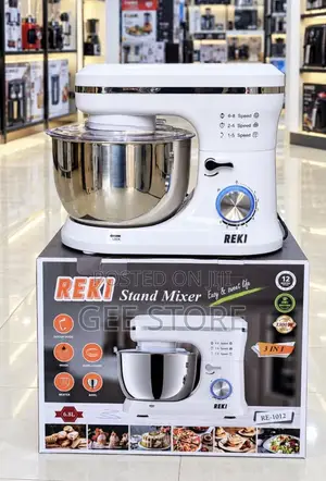 REKI 3-in-1 Stand Mixer (Model RE-G1015 / 6.8-Liter Capacity).
