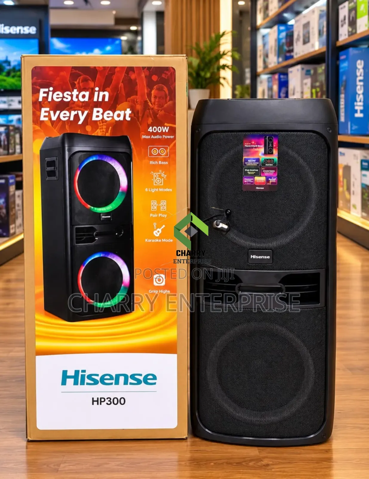 Rechargeable Hisense Fiesta Party Speaker 400w
HP 300 With Dj Effects