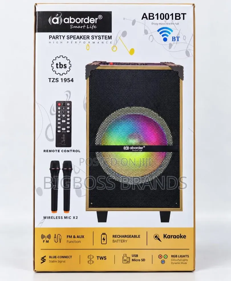 Aborder Speaker Ab1001bt
10 Inch Speaker With 1 Mic