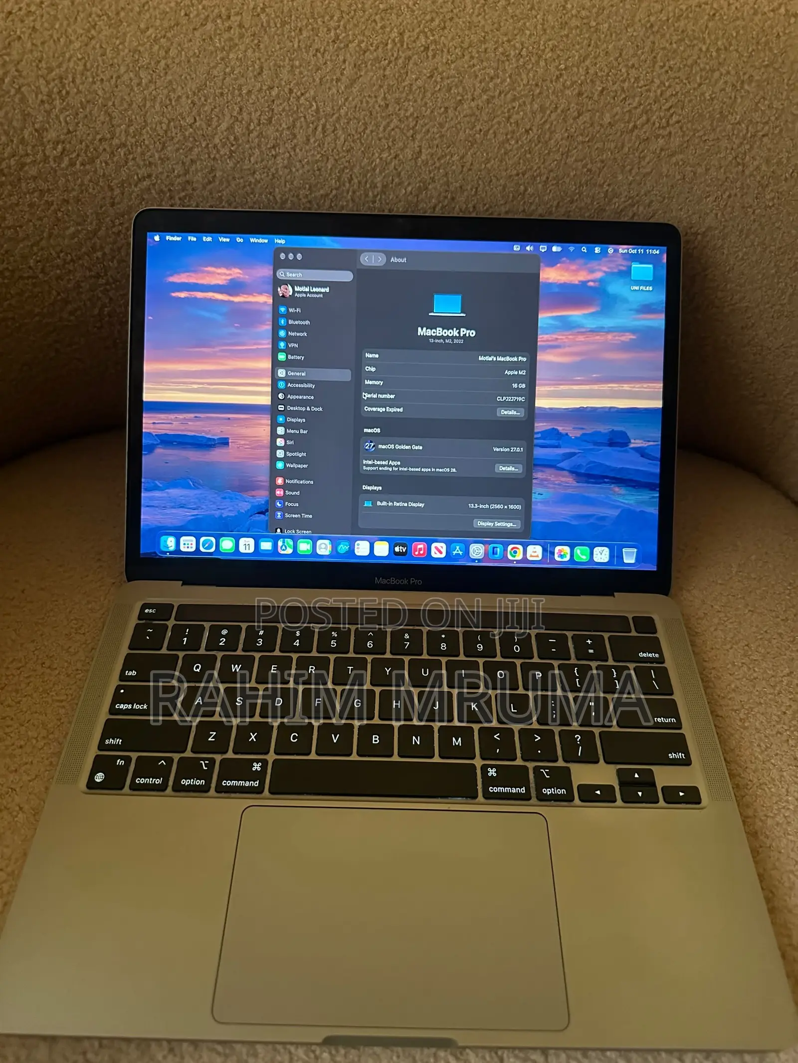 Laptop Apple MacBook Pro 2022 M2 16GB Intel Core i7 SSD 256GB