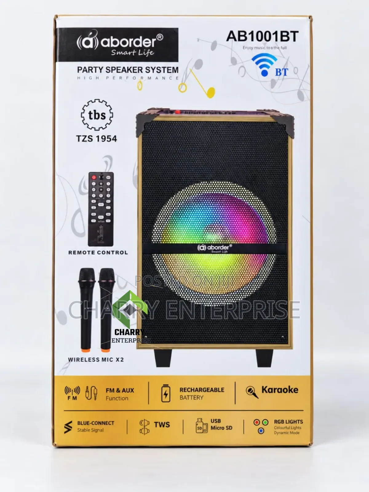 ABORDER Rechargeable SPEAKER
10 Inch Speaker With 1 Mic MODEL AB1001BT