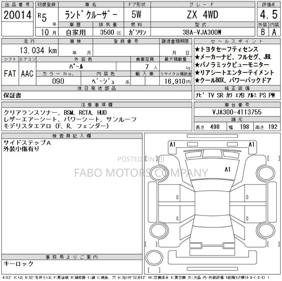 Toyota Land Cruiser LC300 2023 White