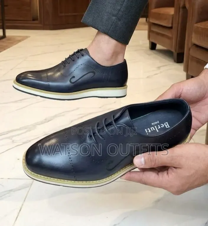 Gucci and Berlutti Multicoloured Design Men's Leather Shoes