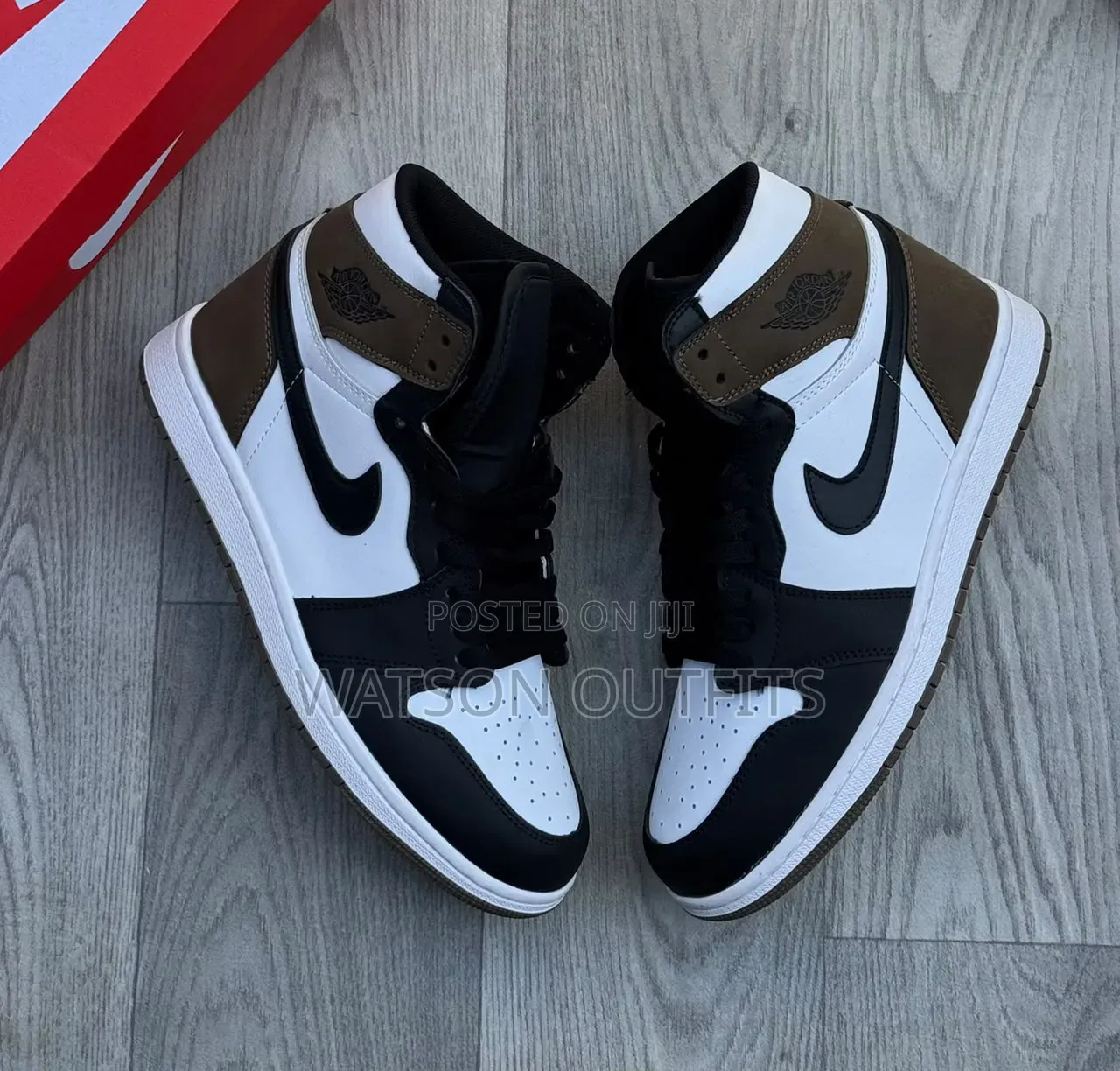 Men's Leather Shoes in AJ1-high Gum Design