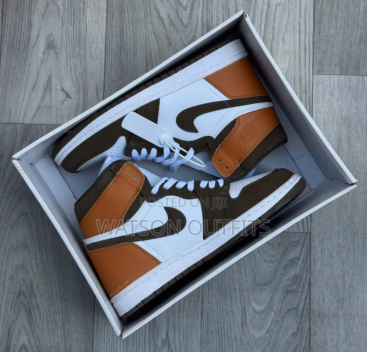 Men's Leather Shoes in AJ1-high Gum Design