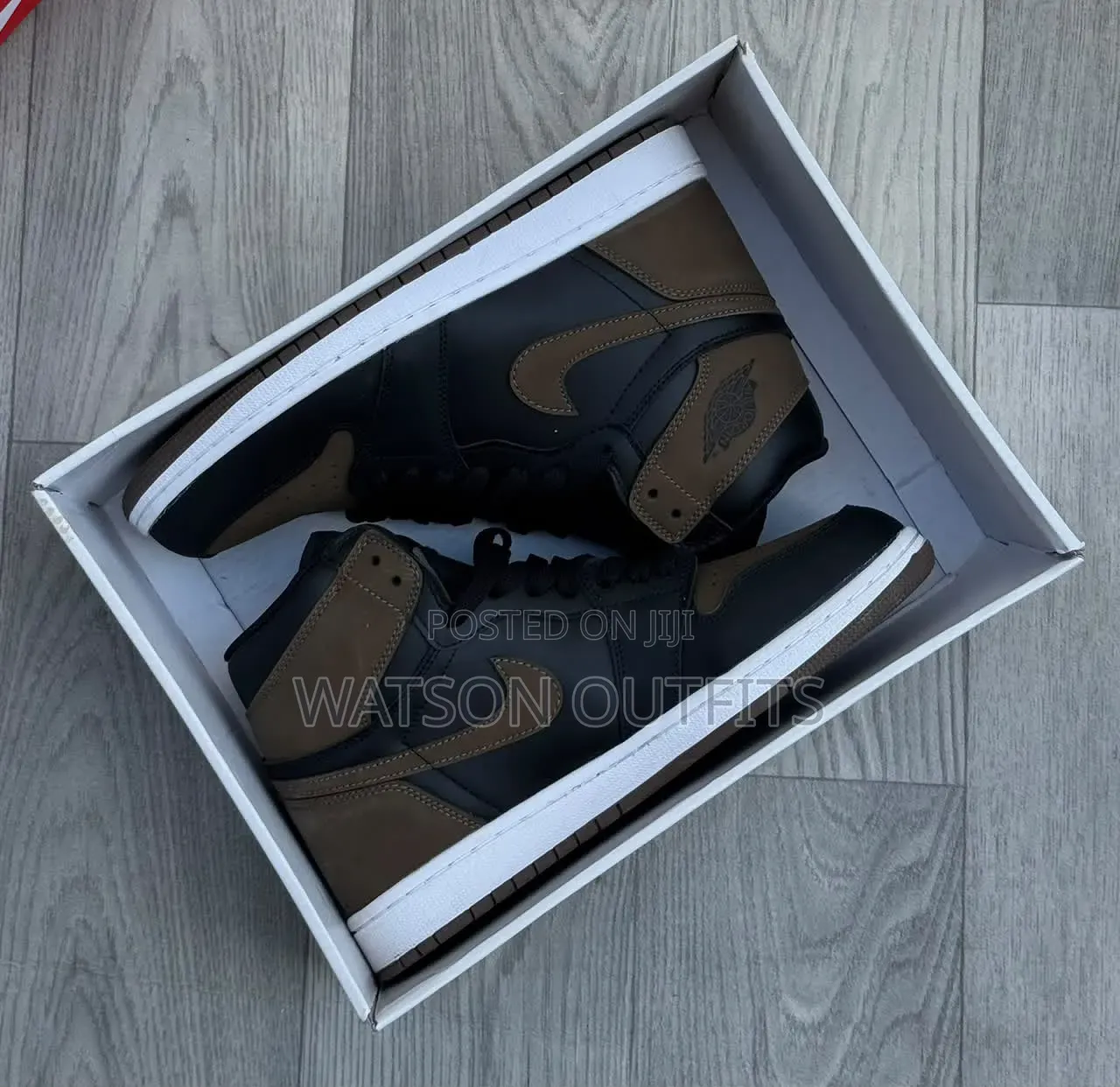 Men's Leather Shoes in AJ1-high Gum Design