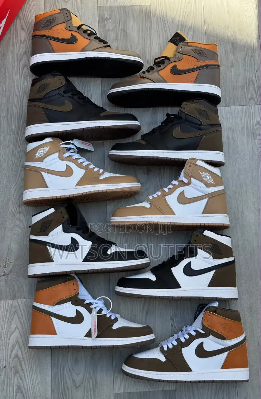 Men's Leather Shoes in AJ1-high Gum Design