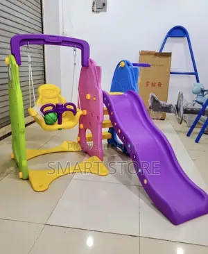 3-in-1 Kids Playset: Swing, Slide & Basketball Hoop!
