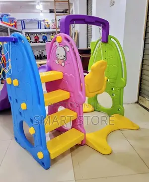 3-in-1 Kids Playset: Swing, Slide & Basketball Hoop!